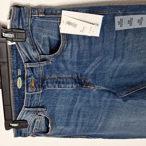 Old Navy "NEW" Medium Wash Rockstar Streetwear Casual Skinny Denim Jeans Size 10 - Picture 5 of 12